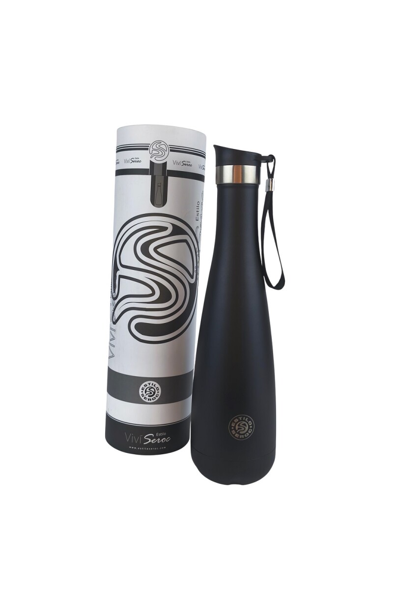 Termo de acero 750 ml Negro