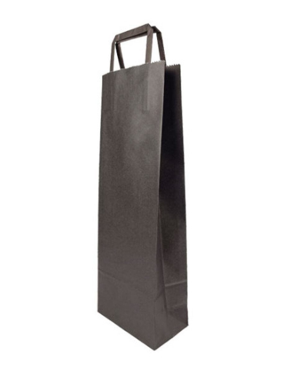 Bolsa lisa acuario 14x08x40 cm, para botella - NEGRO 