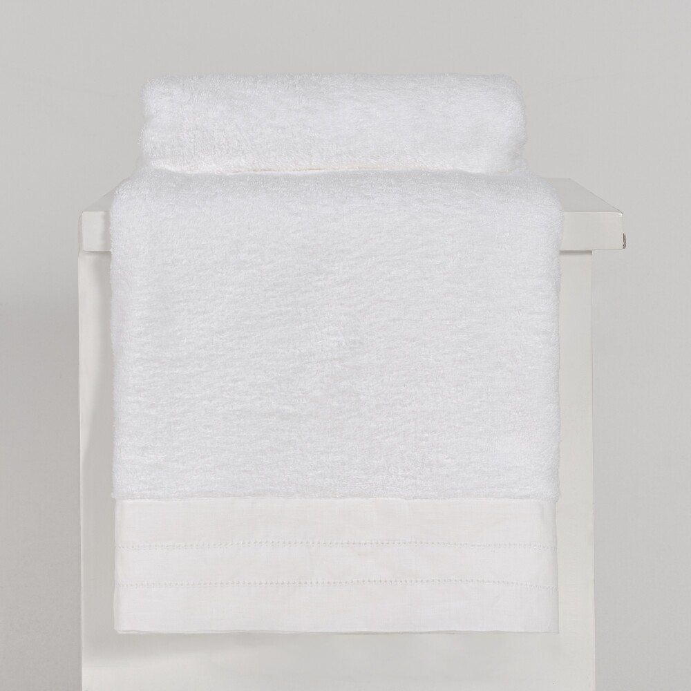 Toalla Finezza Lino Blanco con Blanco Cuerpo