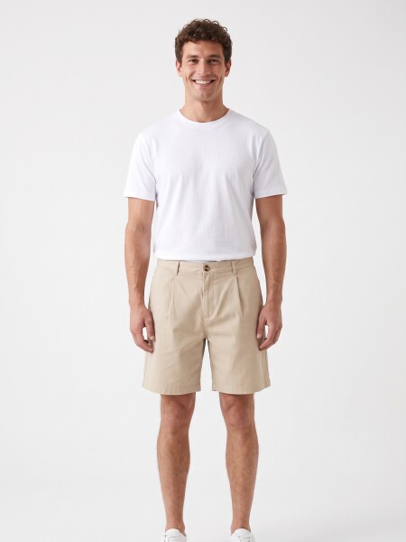 BERMUDA SQARO BEIGE CLARO