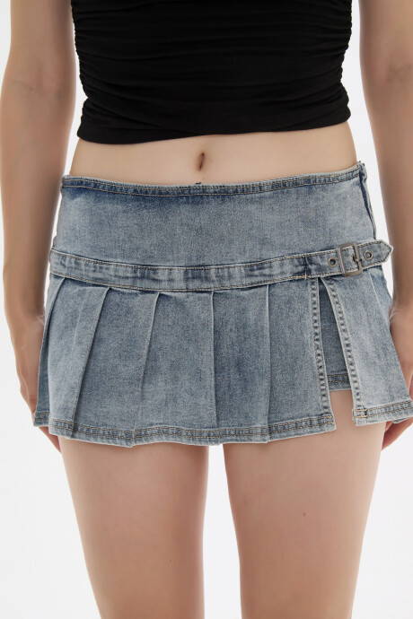 Falda Diloa Celeste Grisaceo