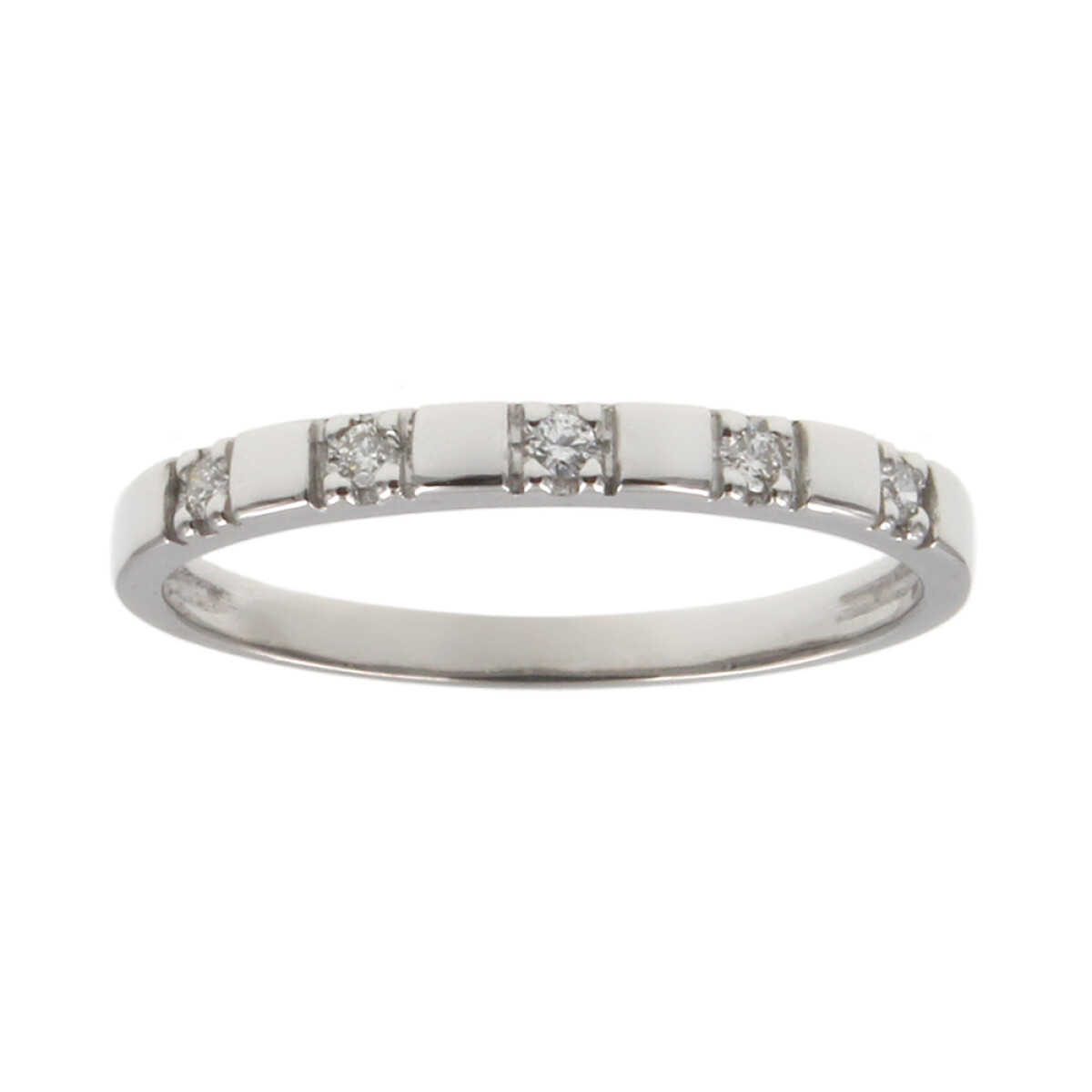 Anillo de oro blanco 18k con brillantes (adaptamos nuestros anillos a medida*) N8882W 