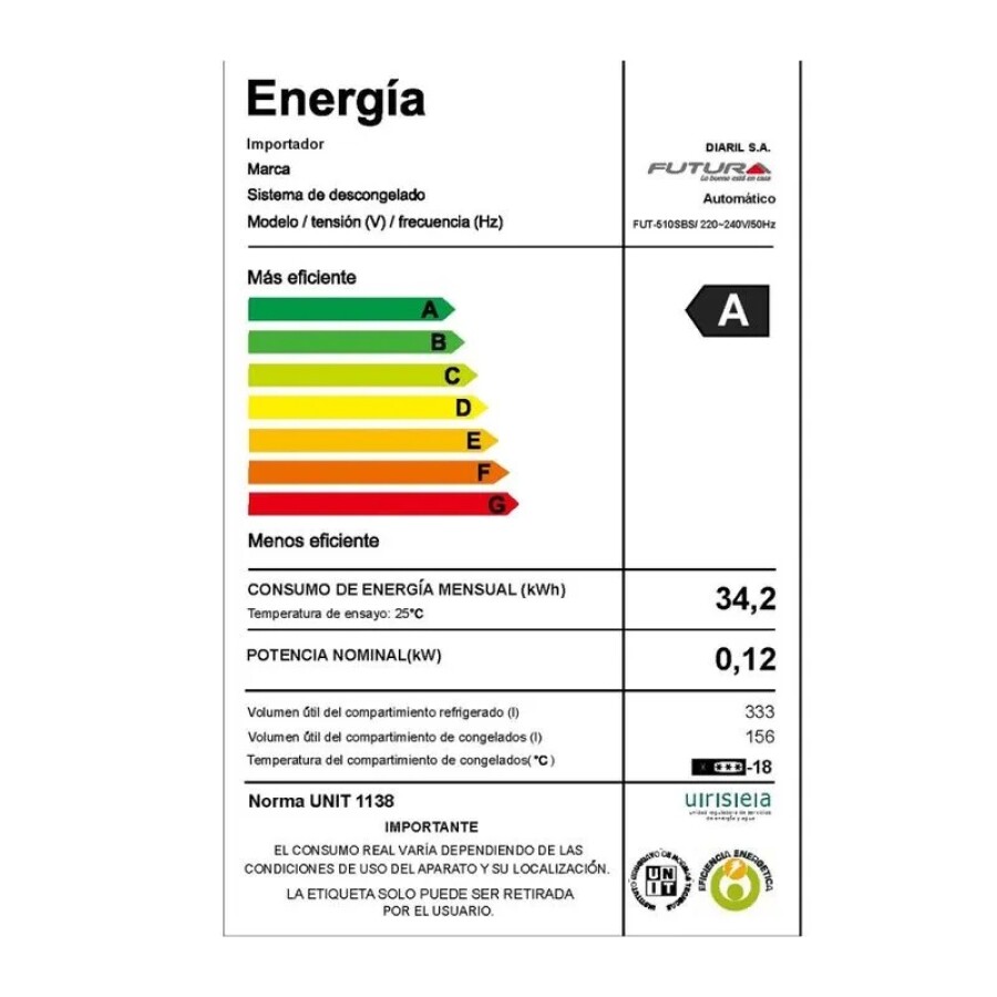 Heladera Side By Side 510 lts Futura FUT510SBS