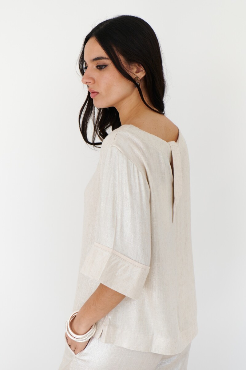 BLUSA LINO GLOW NATURAL