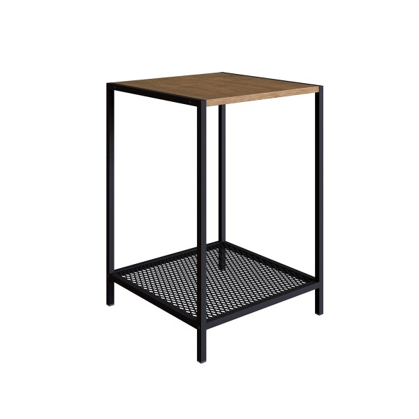 Mesa Lateral Metro Aacero Madera Estante Rejilla Mlmt915mn MESA LATERAL METRO