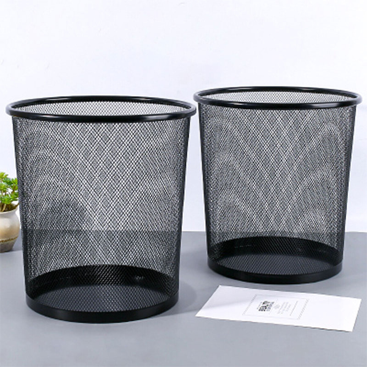 Papelera calada negra grande (OW653) - Papelera Calada Negra Grande (ow653) 