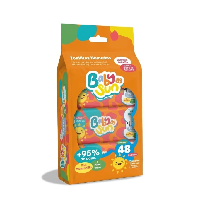 BABYSUN TOALLITAS MINI CAMOMILA 6X 8UN única