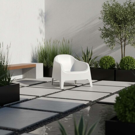 BUTACA EXTERIOR POLIPROPILENO BLANCO SKARPO