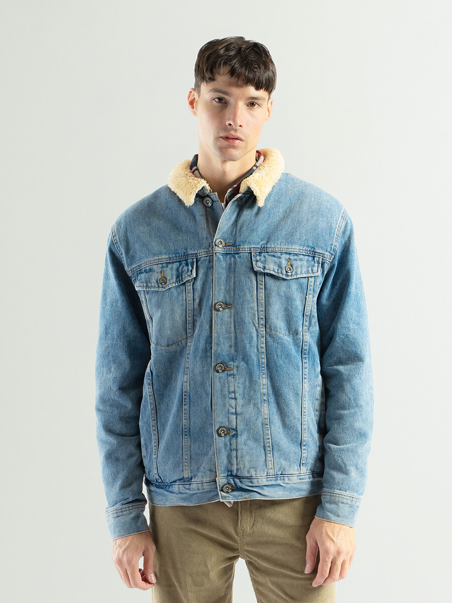 Campera de Jean con Corderito - Jean 