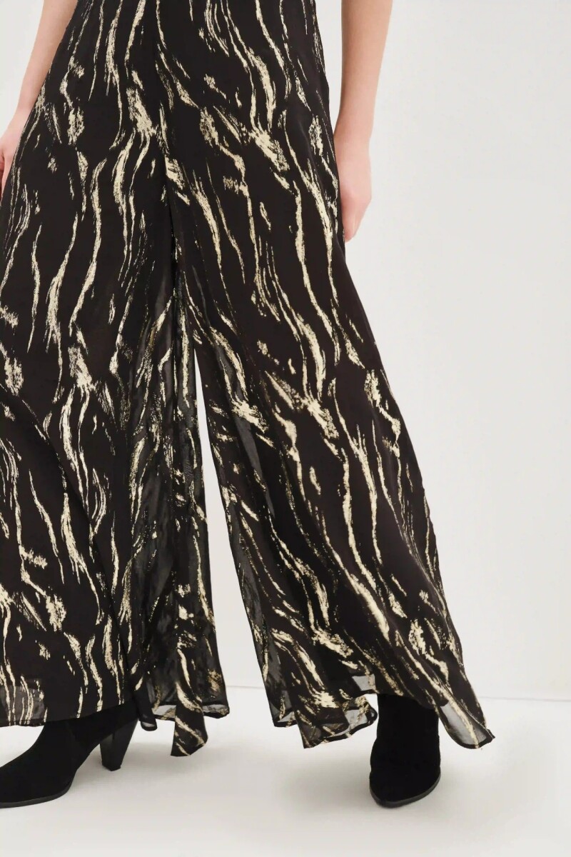 Pantalon Pierre Cebra Lurex Negro