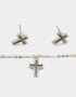 Bijouterie Set Religioso Bijouterie Set Con Cruz - Plateado