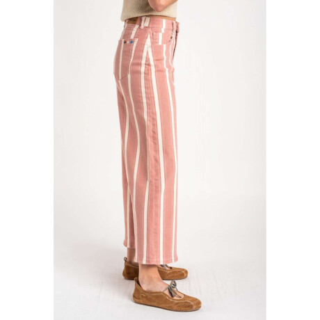 Jean Wide Leg Rayado Rojo