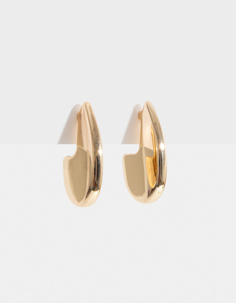 Aros Argollas Metal Argollas Chunky - Dorado