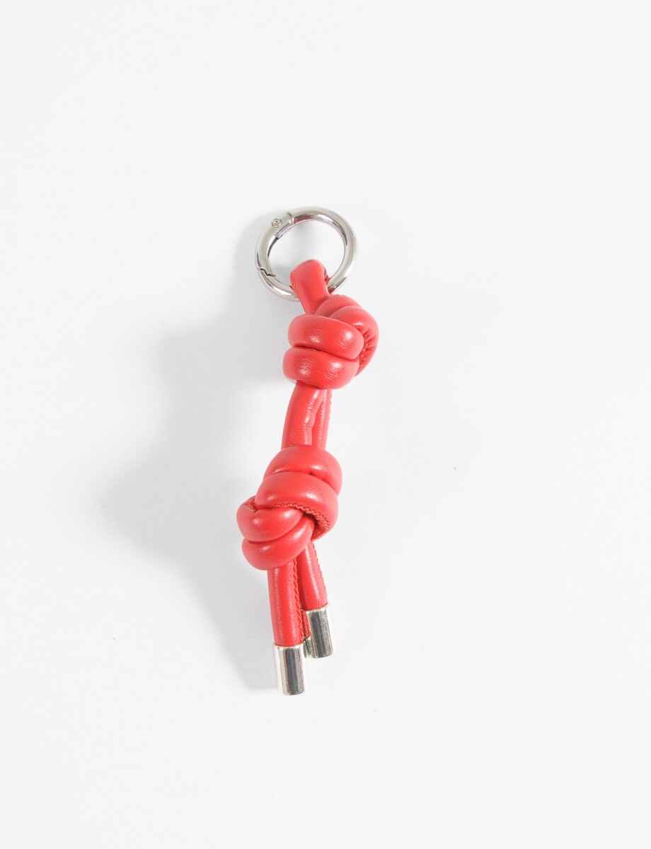 Llavero cordón cuero vegano - rojo 