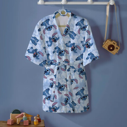 Bata de Baño Infantil Velour Stitch Talle P al G U