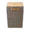 CESTA CUAD MARRON C/TAPA 33X33X53CM Unica