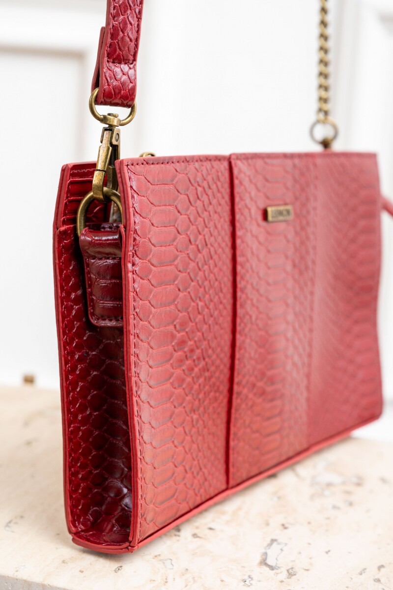 Cartera Snake Rojo