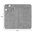 Toalla De Bebe Con Capucha Animales 80x80cm Gris