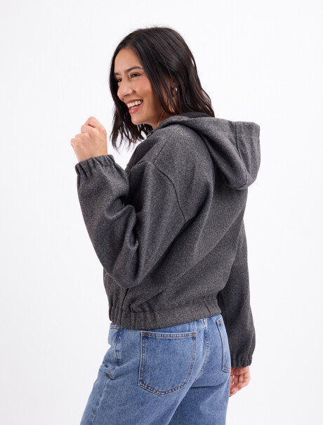 Campera paño Rocio gris oscuro