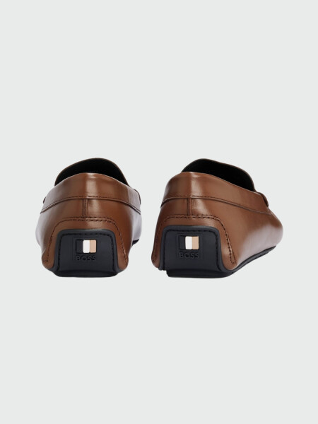 BOSS - Mocasines de cuero con logotipo grabado, NOEL 0