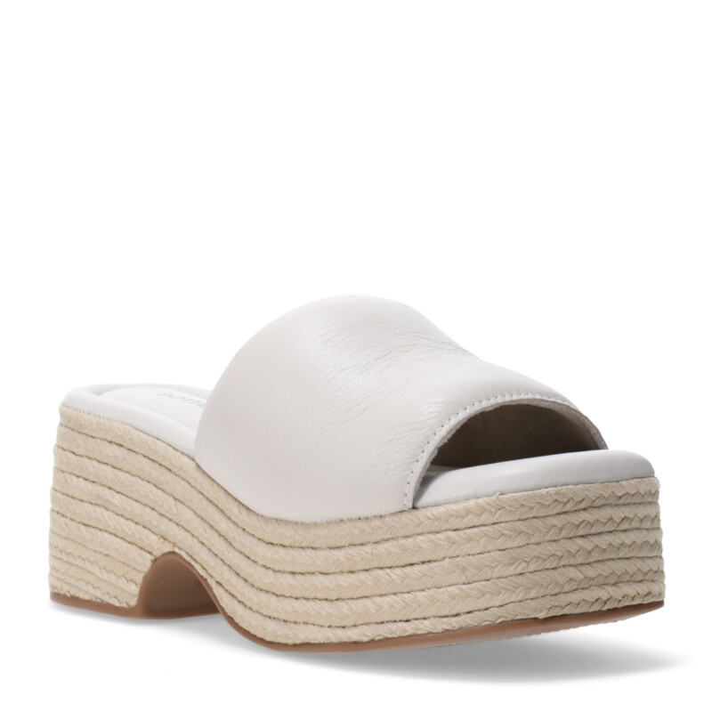 Zueco de Mujer Bottero liso Blanco Hueso