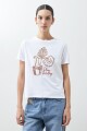 Remera con estampa local blanco
