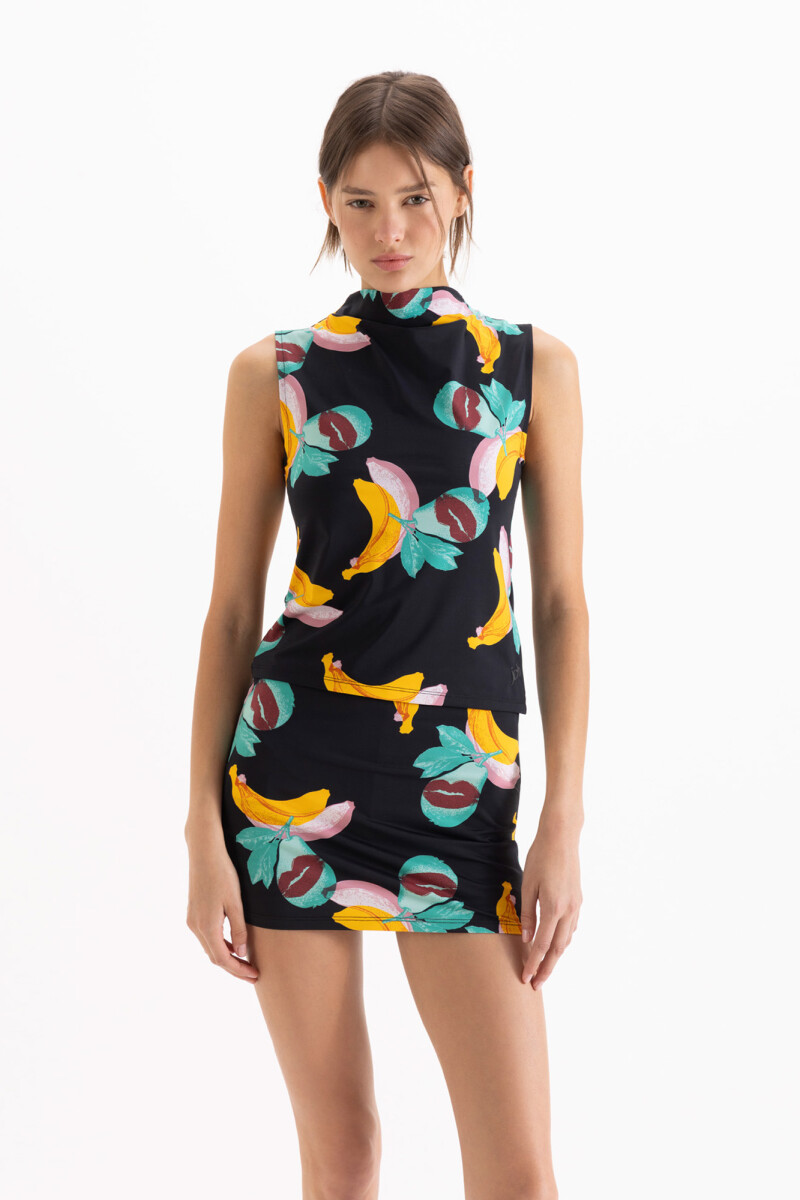 POLLERA BANANA Negro