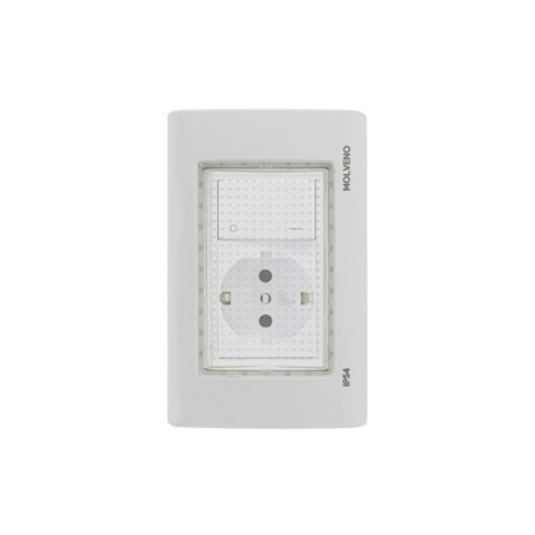 Conj. plaq. estanca con schucko y bipolar blanco M47140