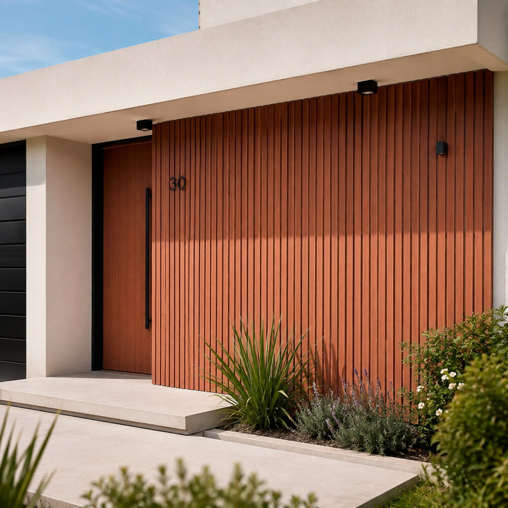 REVESTIMIENTO EXTERIOR WPC REDDISH BROWN HABITARE / 2900x219x26mm Revestimiento Exterior Wpc Reddish Brown Habitare / 2900x219x26mm