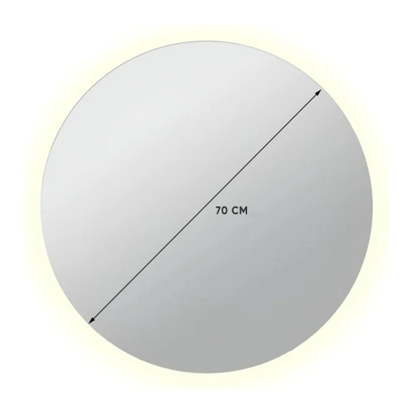 Espejo Led Torneado Redondo Led04 70cm Desempañador ESPEJO REDONDO LED04 70CM LED TORNEADO