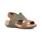 Sandalia Casual Mujer Country Dos Tiras Con Pulsera Whisky-oliva