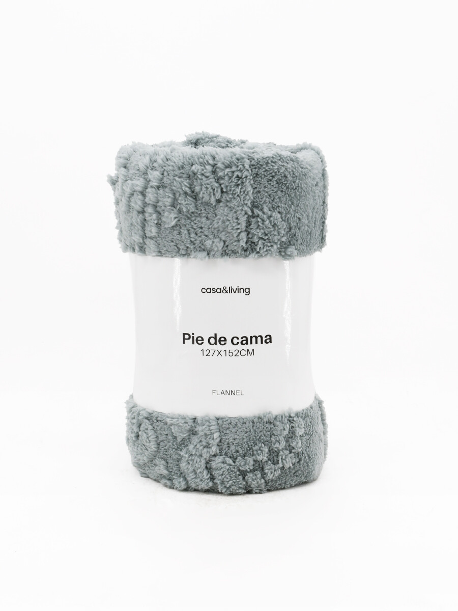 PIE DE CAMA FLANNEL DAMERO - VERDE 