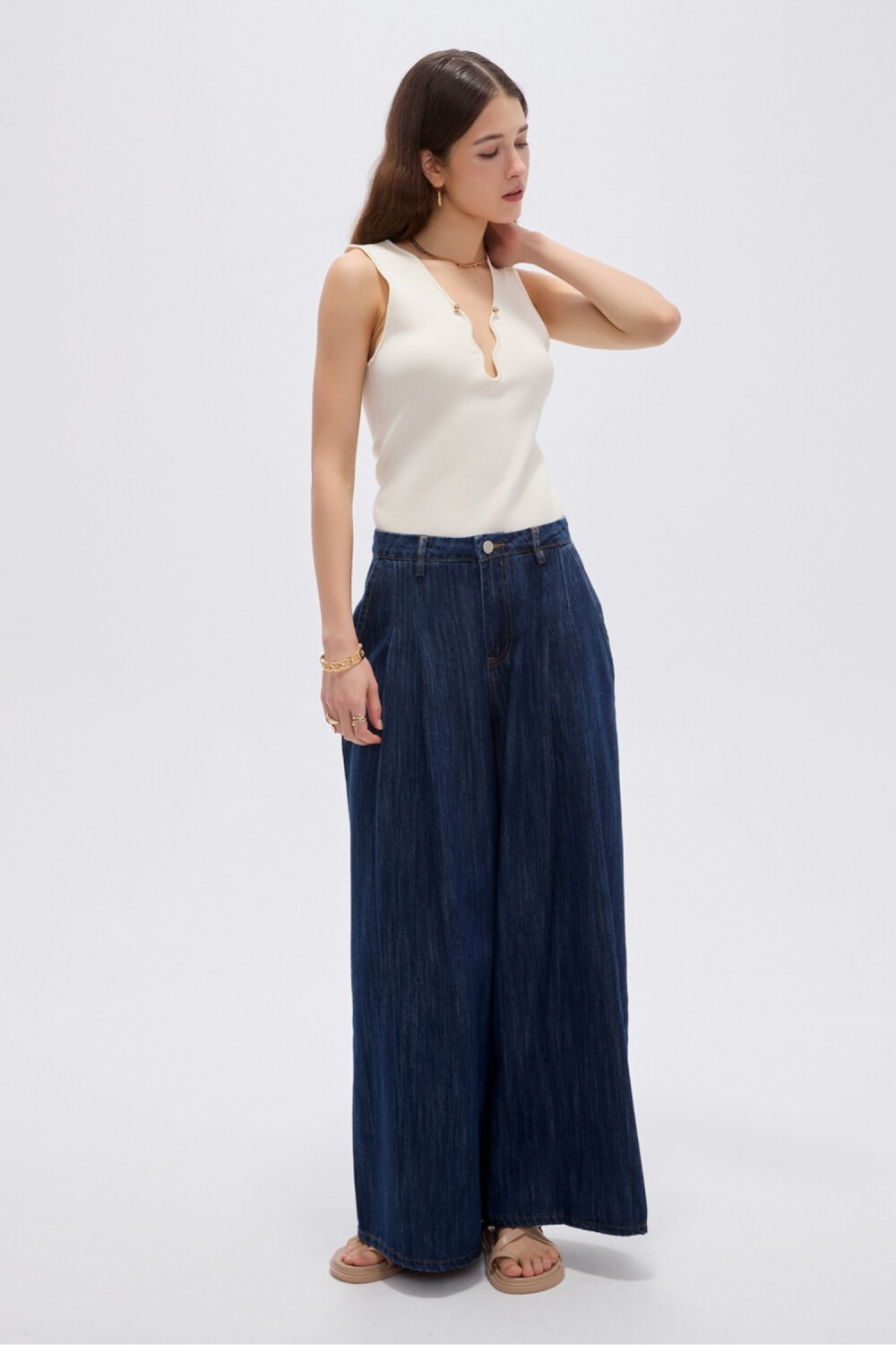 Pantalon Ariamo Azul Oscuro