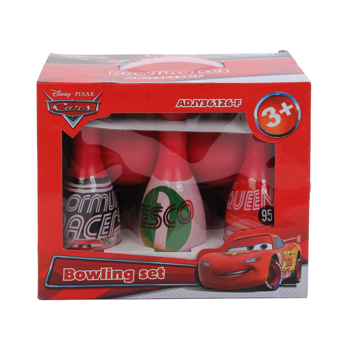 Set Bolos Cars con 6 Pinos y 2 Pelotas 