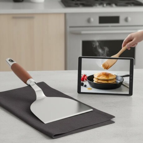 Espátula / Rasqueta de Acero Inoxidable con Mango de Madera Espátula / Rasqueta de Acero Inoxidable con Mango de Madera