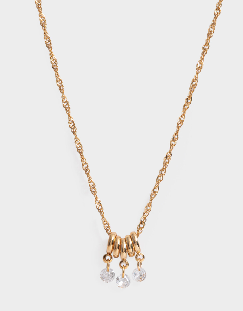 Cadena Corta Con Dije Strass Crystal 