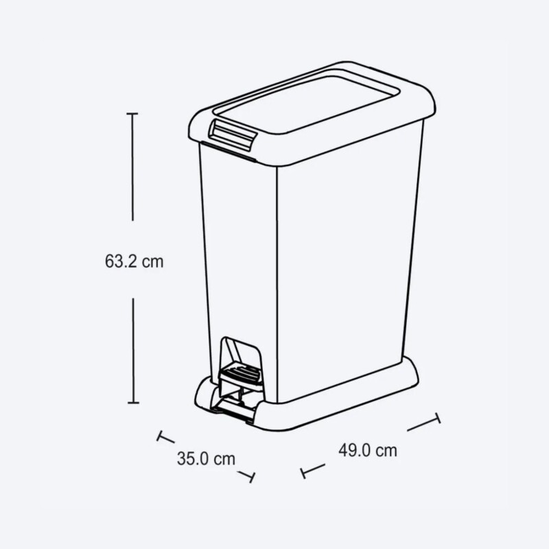 Papelera Basurero Con Pedal Rimax - 35 litros Negro