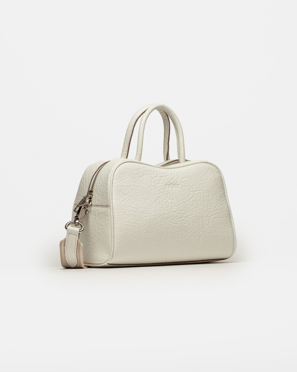 Cartera de mano The Club en cuero graneado Blanco