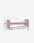 Estante perchero Florentina de MDF acabado rosa 52,5 cm FSC