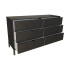Cómoda Marden 6 Cajones Horizontal Negro CóMODA MARDEN 6 CAJONES HORIZONTAL NEGRO