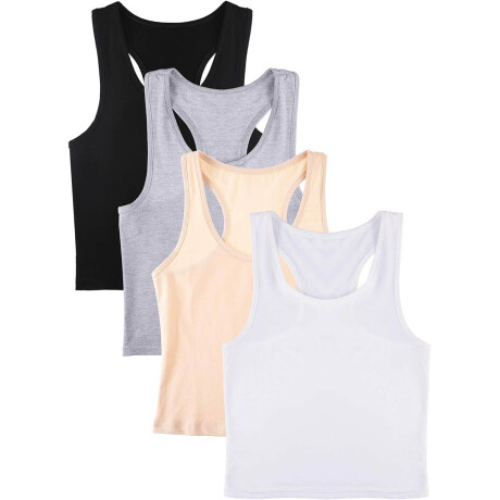 Set X4 Top Musculosa Deportiva Remera Entrenar Dama Multicolor 3