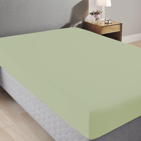 Sábana Ajustable 2 plazas Richmond House 100% Microfibra VERDE