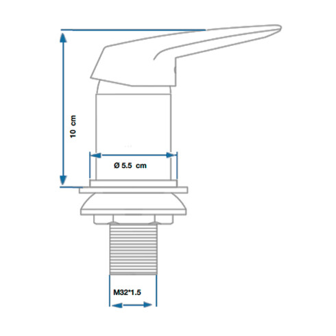 Griferia De Bidet Monocomando Linea Arona Aqualia Cromo C/Transferencia 40Mm CROMO
