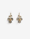 Aros Colgantes Cortos Strass Aros Colgantes Flor Strass - Cristal
