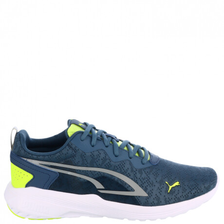 Championes de Hombre Puma All Day Active in Motion Azul Piedra - Plateado - Amarillo