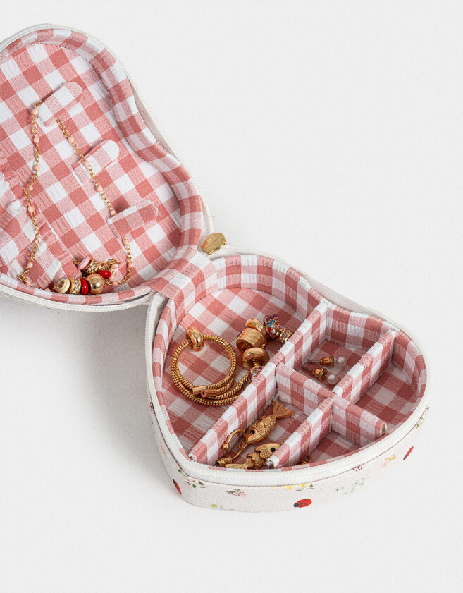 Bijouterie Vs Flores Portabijou Estampa Flores - Dorado