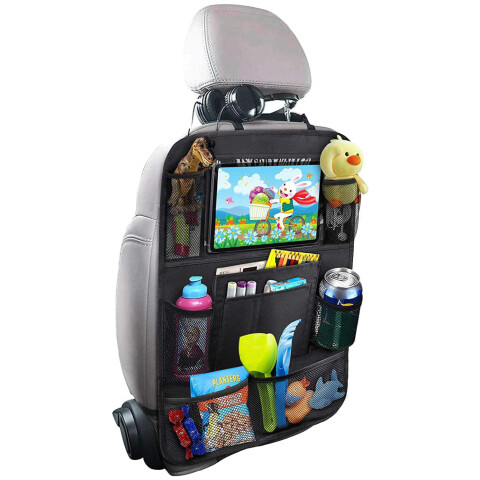 Organizador Auto Respaldo Asiento Tablet Varios Bolsillos Organizador Auto Respaldo Asiento Tablet Varios Bolsillos