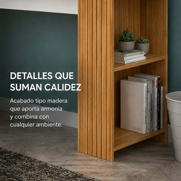 Escritorio ComboHome Nórdico Estantes Laterales 120 Cm Deco Blanco 1