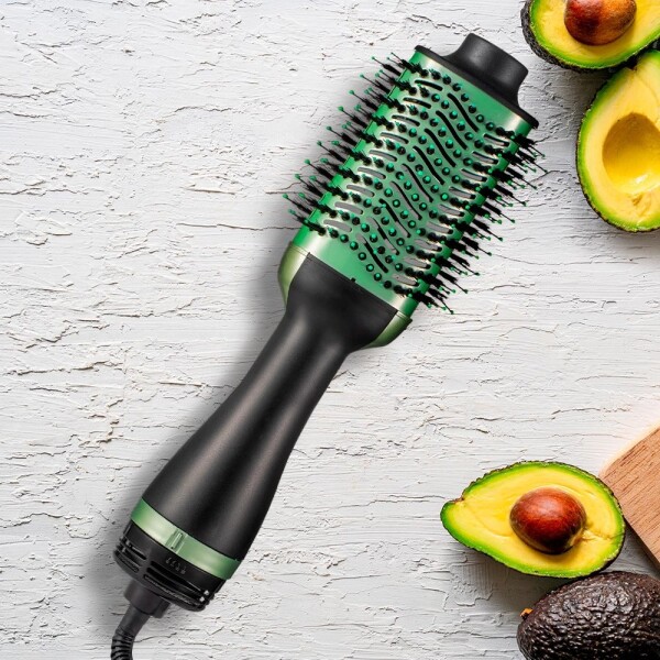 Cepillo Alisador Secador Modelador AntiFrizz Brushing 2000w Variante Color Verde