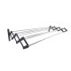 Tendedero plegable pared en aluminio 120 cm GRIS